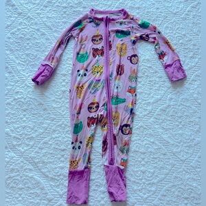 3-6 month little Sleepies Party Animals Zippy